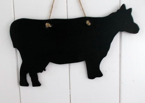 DAIRY COW shaped chalkboard Farm animal & pet handmade blackboards milk sign memo board