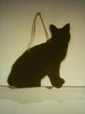 CAT a fat cat sitting PET shaped chalkboard novelty sign memo message board kitten pet supplies - Tilly Bees