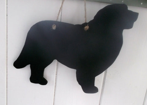 Bernese Mountain Dog Shaped Black Chalkboard pet puppy unique gift for Christmas