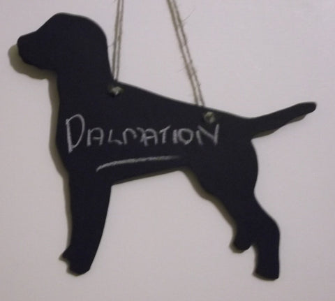 Dalmation Dog Shape as a Blackboard Chalk board Unique handmade ideal dog lovers gift