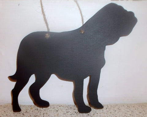 Dogue De Bourdeaux Dog Shaped Black Chalkboard Christmas Birthday gift present
