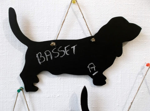 Basset Hound (a) Dog Shaped Black Chalkboard pup puppy