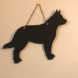 BLUE HEELER Australian Cattle Dog/ Working Dog - New shape Dog Shaped Black Chalkboard unique handmade gift
