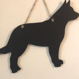 BLUE HEELER Australian Cattle Dog/ Working Dog - New shape Dog Shaped Black Chalkboard unique handmade gift