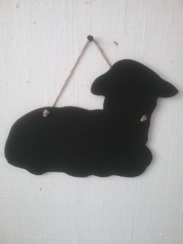 LAMB laid down shaped chalk boards Farm animal & pet handmade blackboards any shape can be made any size