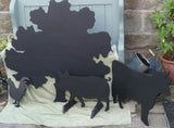 Large PIG shaped chalkboard Farm animal & pet handmade blackboards butchers shop selling milk sign open farm memo board - Tilly Bees