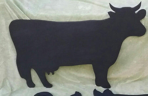 Large DAIRY COW shaped chalkboard Farm animal & pet handmade blackboards butchers shop selling milk sign open farm memo board