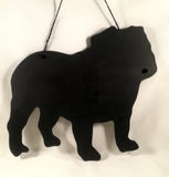 Bulldog Dog Shaped Black Chalkboard gift present pet supplies dog lover gift - Tilly Bees