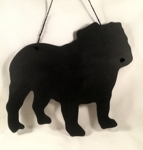 Bulldog Dog Shaped Black Chalkboard gift present pet supplies dog lover gift