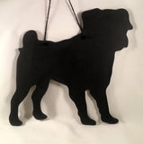 Pug Dog new Shape Black Chalkboard dog lover gift Christmas Birthday gift present pet supplies - Tilly Bees