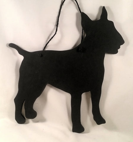 Bull Terrier Dog Shaped Black Chalkboard gift present pet supplies