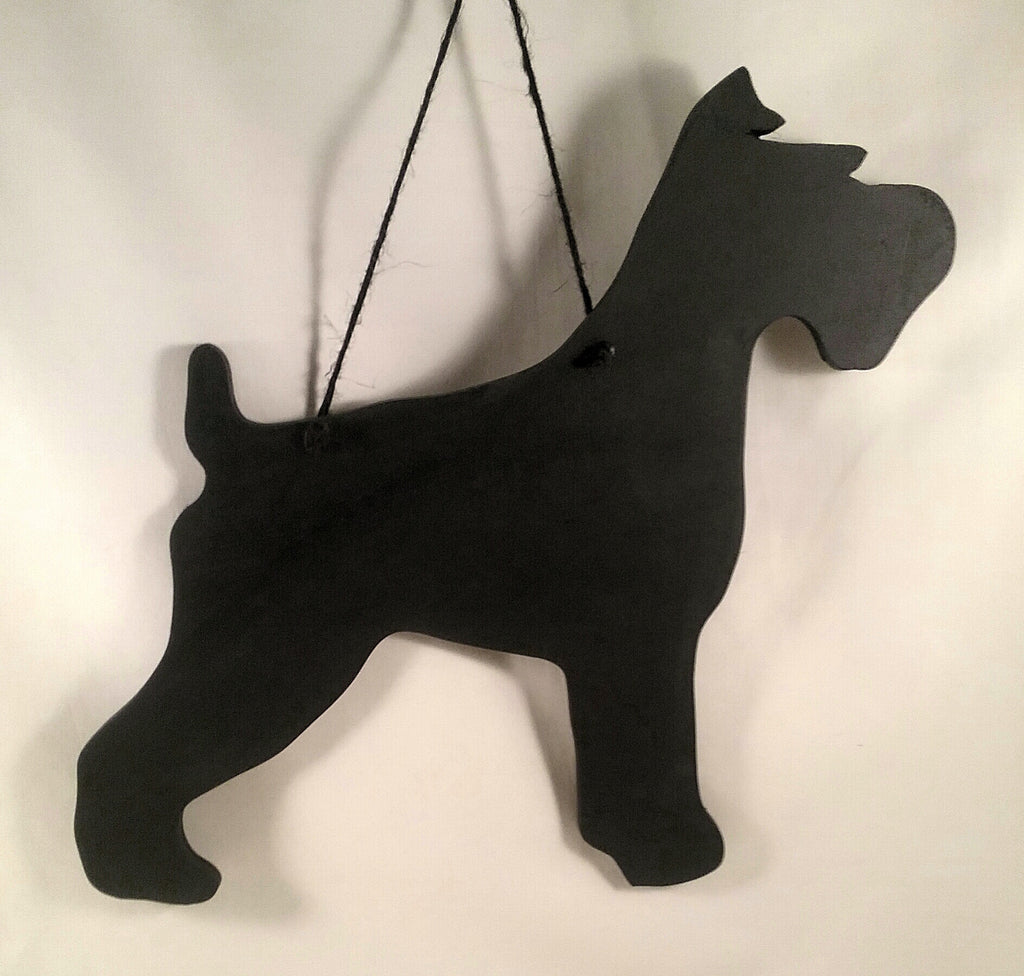 Schnauzer Miniature Schnauzer Dog Shaped Black Chalkboard Christmas Birthday gift present dog lover gift pet supplies - Tilly Bees