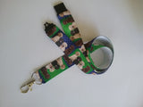 Labrador Dog patterned ribbon Lanyard it has a safety breakaway fastener with swivel lobster clasp lanyard id or whistle holder - Tilly Bees