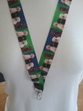 Labrador Dog patterned ribbon Lanyard it has a safety breakaway fastener with swivel lobster clasp lanyard id or whistle holder - Tilly Bees