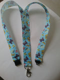 Blue butterfly ribbon safety breakaway lanyard id or whistle holder - Tilly Bees