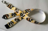 Saint Bernard Dog patterned ribbon Lanyard with safety breakaway fastener and swivel lobster clasp lanyard id or whistle holder - Tilly Bees