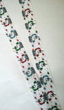 Cute Unicorn on white pattern ribbon Lanyard with safety breakaway fastener and swivel lobster clasp lanyard id or whistle holder - Tilly Bees