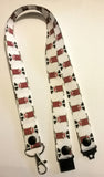 CHRISTMAS LANYARDS theres Santa or Snowmen leopard print or stuck in a chimney you choose ribbon safety breakaway lanyard id holder / whistle holder - Tilly Bees