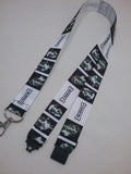 Border Collie dogs sheepdog puppies patterned ribbon Lanyard it has a safety breakaway fastener with swivel lobster clasp lanyard id or whistle holder - Tilly Bees