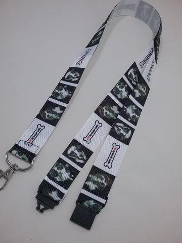 Border Collie dogs sheepdog puppies patterned ribbon Lanyard it has a safety breakaway fastener with swivel lobster clasp lanyard id or whistle holder