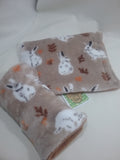 Seat belt cover luggage strap handle wrap brown rabbit fleece fabric light brown fleece - Tilly Bees