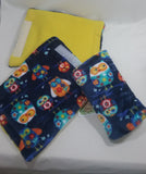 Seat belt cover luggage strap handle wrap owl patterned fleece fabric yellow fleece - Tilly Bees