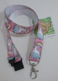 Dancing unicorns ribbon safety breakaway lanyard id or whistle holder under a fiver secret santa gift - Tilly Bees