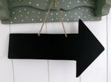 ARROW 17 inch long Shaped Chalkboard this way direction sign 'to the do' signs - Tilly Bees