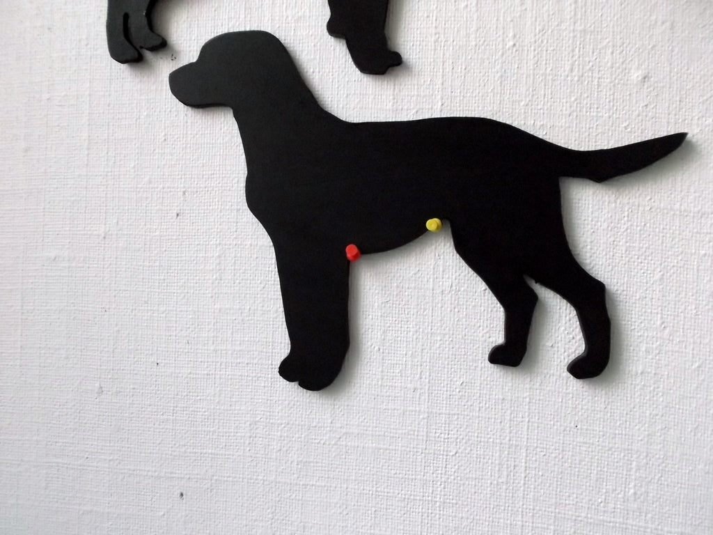 Labrador Retriever Dog Shaped Black Chalkboard Christmas Birthday gift present pet supplies - Tilly Bees