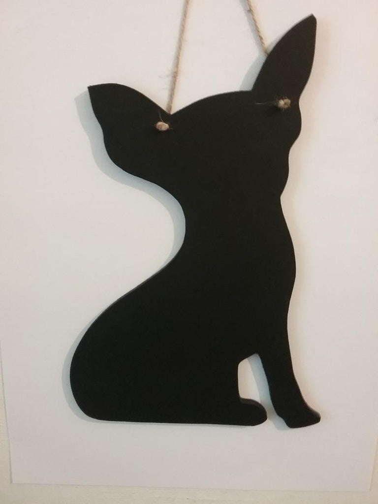 NEW Sitting Chihuahua Dog Shaped Blackboard Chalkboard Christmas or Birthday gift - Tilly Bees