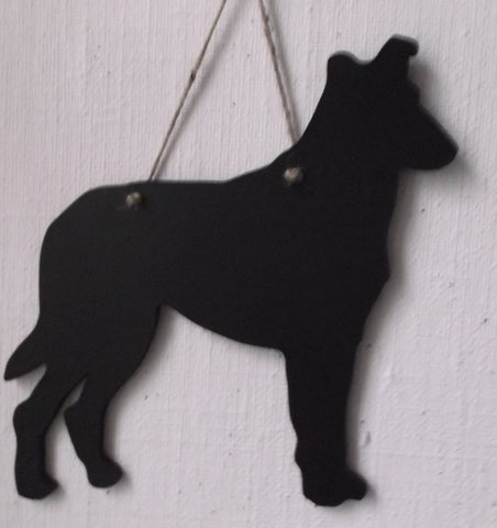 Collie smooth collie / Sheep Dog - Dog Shaped Black Chalkboard unique handmade gift