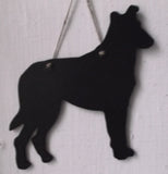 Collie smooth collie / Sheep Dog - Dog Shaped Black Chalkboard unique handmade gift - Tilly Bees