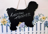 Tibetan Terrier dog Shaped Black Chalkboard Christmas Birthday gift present pet supplies - Tilly Bees