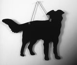 Welsh Border Collie / Sheep Dog - New shape Welsh Collie Dog Shaped Black Chalkboard unique handmade gift