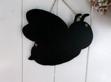 BUMBLE BEE shaped chalk board blackboard wildlife garden kitchen memo message sign - Tilly Bees