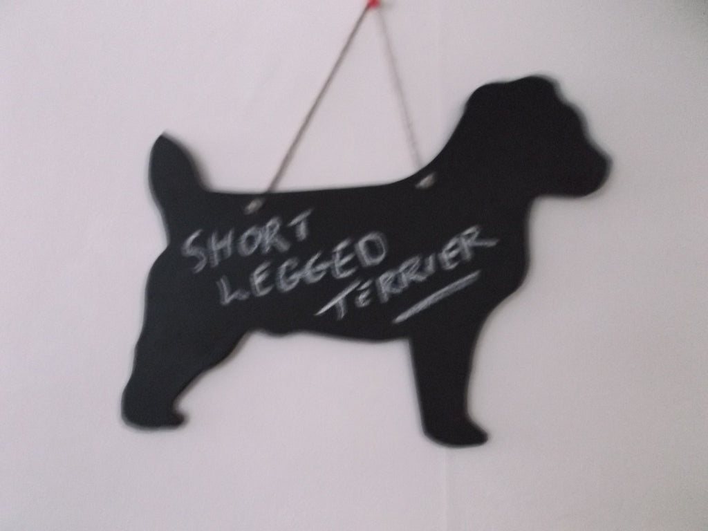 Jack Russell Short Legged Terrier type Dog Shaped Black Chalkboard pet supplies - Tilly Bees