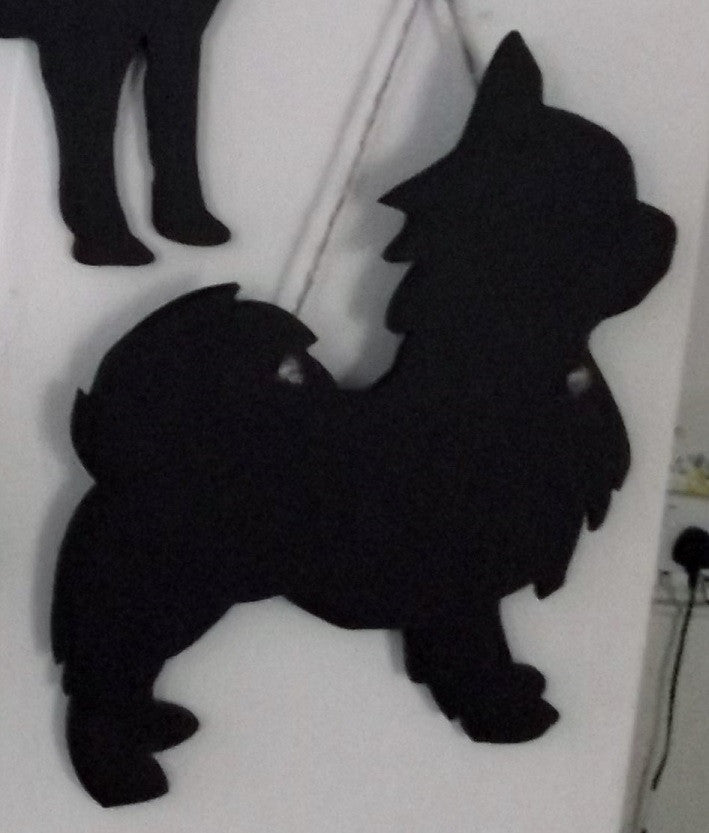 Chihuahua Dog Shaped Black Chalkboard handmade Christmas or birthday gift - Tilly Bees