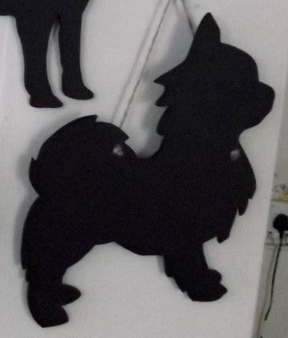 Chihuahua Dog Shaped Black Chalkboard handmade Christmas or birthday gift