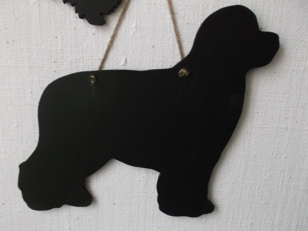Newfoundland Dog Shaped Handmade Chalkboard gift present pet supplies - Tilly Bees