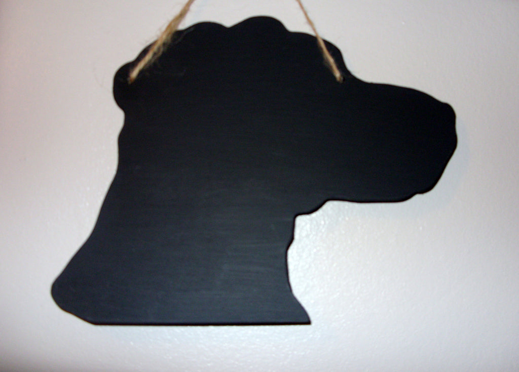 Terrier Head Dog Shaped Black Chalkboard Christmas Birthday gift present pet supplies - Tilly Bees