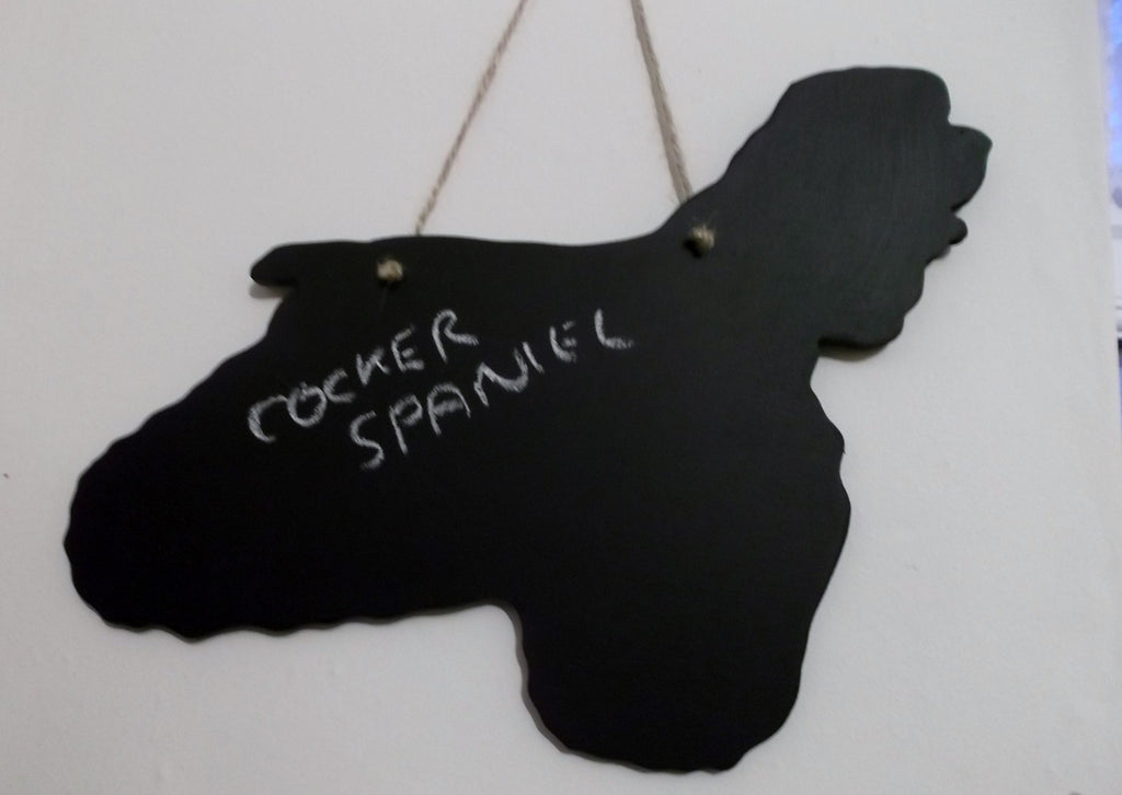Cocker Spaniel Dog Shaped Black Chalkboard a gift for Christmas - Tilly Bees