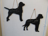 Hungarian Vizsla Dog Shaped Black Chalkboard Christmas Birthday gift present pet supplies - Tilly Bees