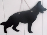 German Shepherd Dog Head (B) Shaped Black Chalkboard gift present pet supplies Alsation - Tilly Bees