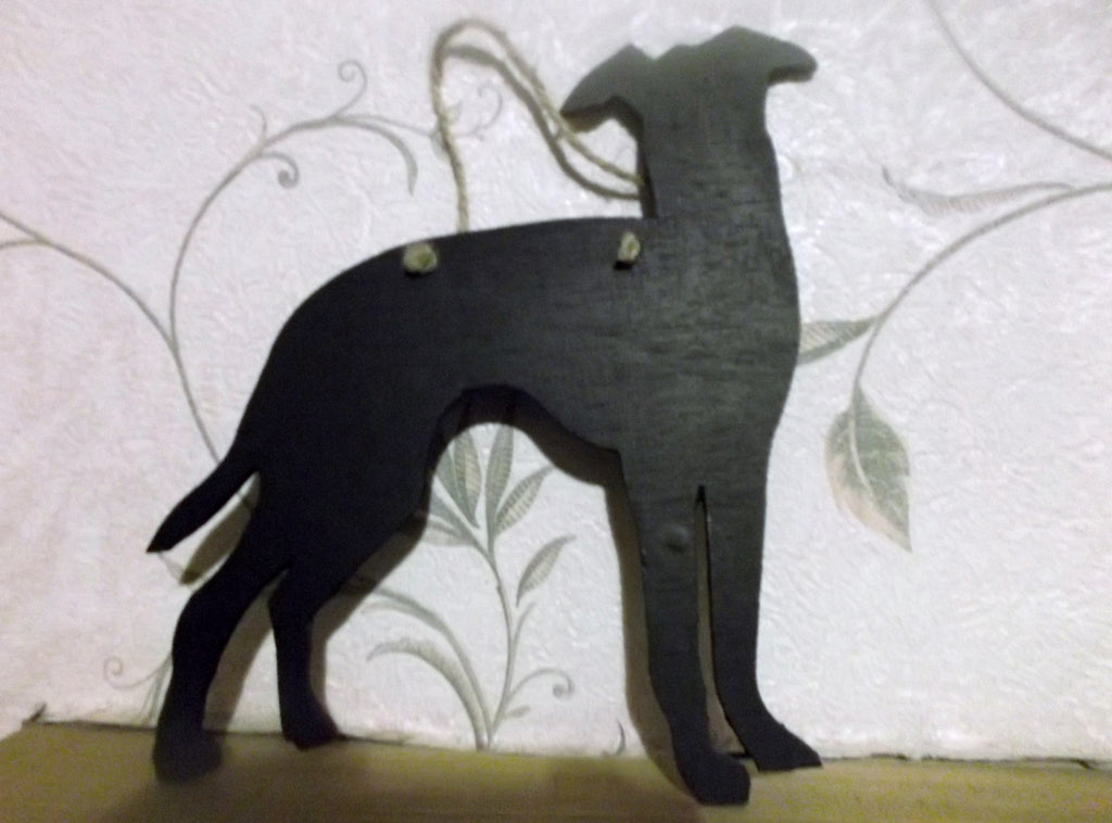 Greyhound Dog (B) Shaped Black Chalkboard Christmas Birthday gift present pet supplies Whippet - Tilly Bees