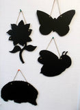 OWL shaped chalk board blackboard wildlife garden kitchen memo message sign - Tilly Bees