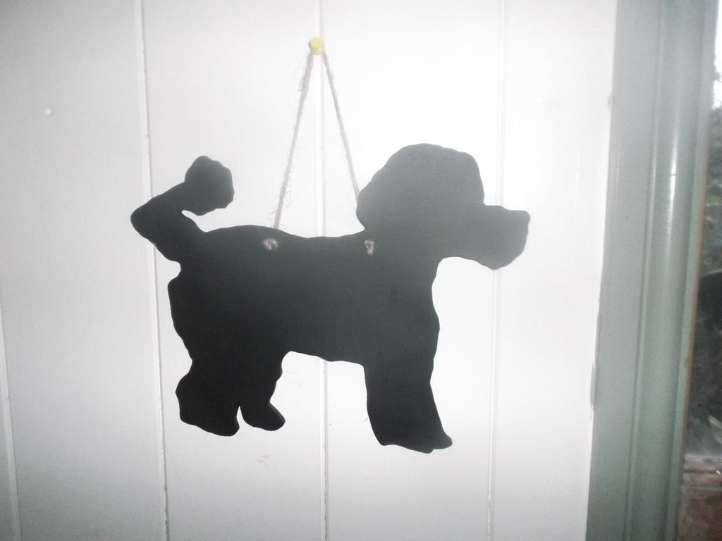 Labradoodle Dog Shaped Black Chalkboard Christmas Birthday gift present pet supplies - Tilly Bees