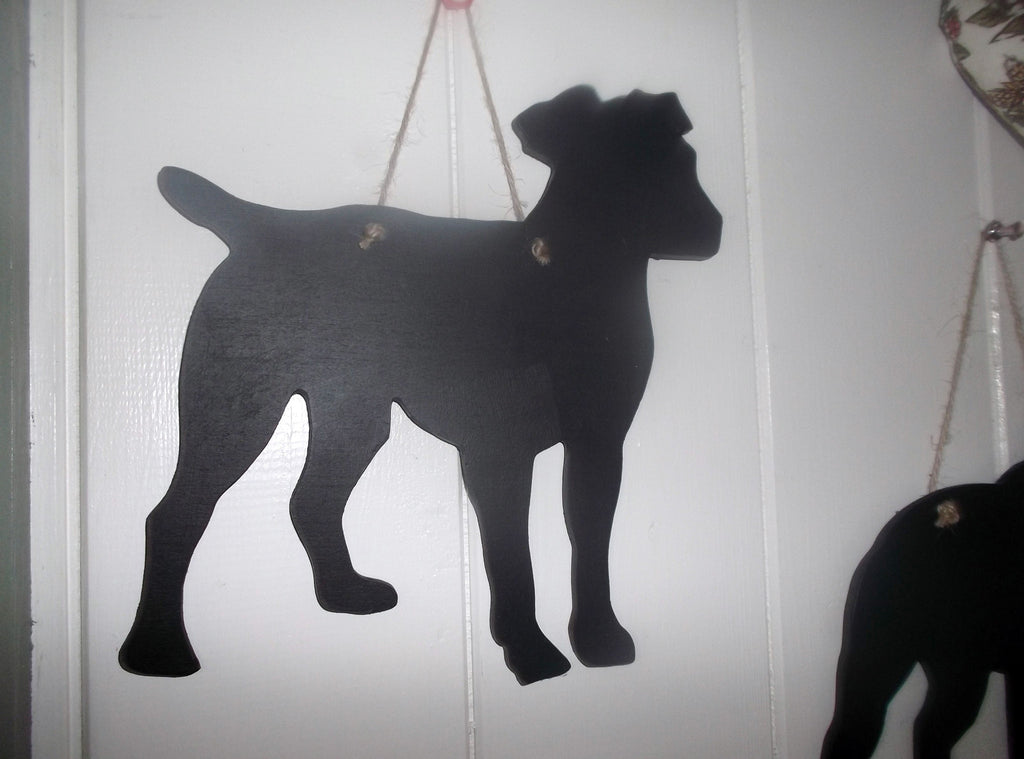 Terrier Long legged Dog Shaped Black Chalkboard Christmas Birthday gift present pet supplies - Tilly Bees