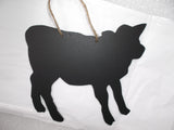 Large PIG shaped chalkboard Farm animal & pet handmade blackboards butchers shop selling milk sign open farm memo board - Tilly Bees