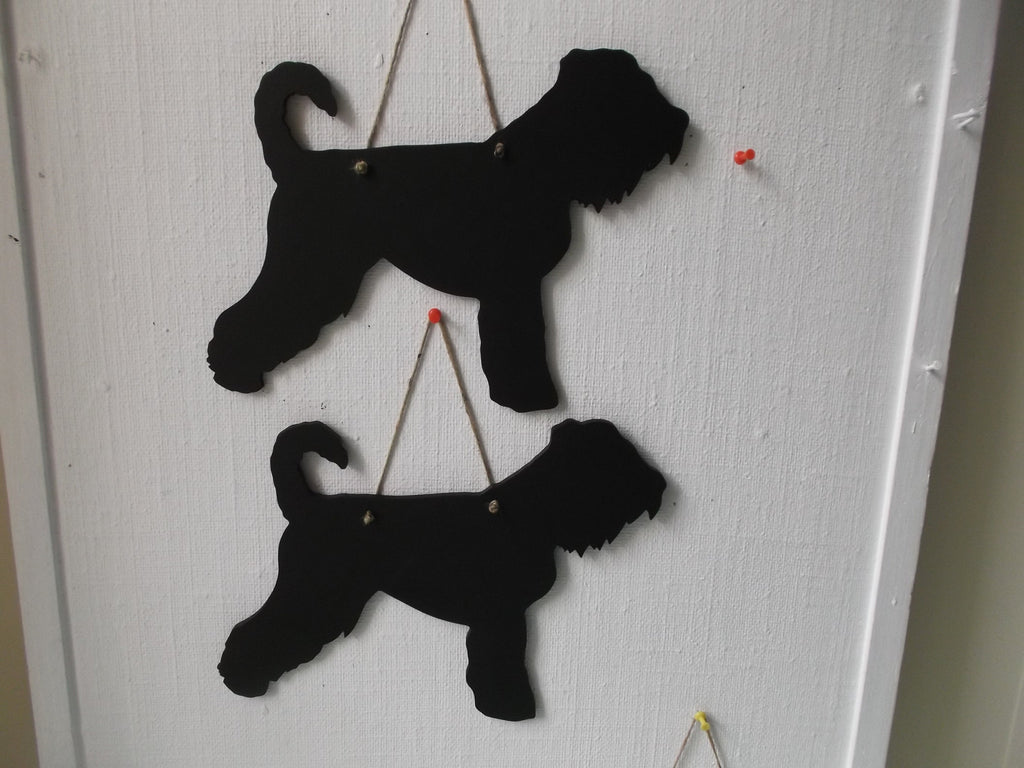 Russian Black Terrier Dog Shaped Black Chalkboard Christmas Birthday gift present pet supplies - Tilly Bees