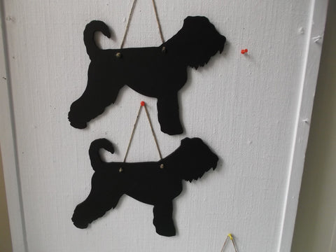 Russian Black Terrier Dog Shaped Black Chalkboard Christmas Birthday gift present pet supplies